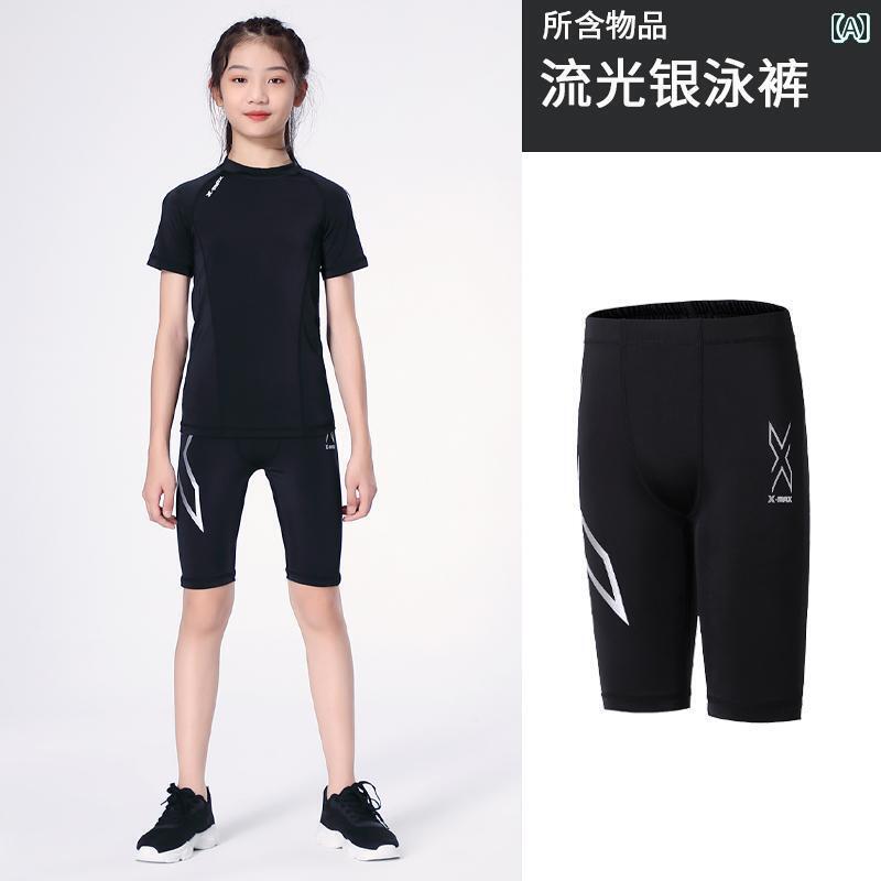 メンズ　フィットネス　タイト　 2 Xmax 子供用 スポーツ 速乾 水泳 パンツ タイツ 女の子 バスケット..