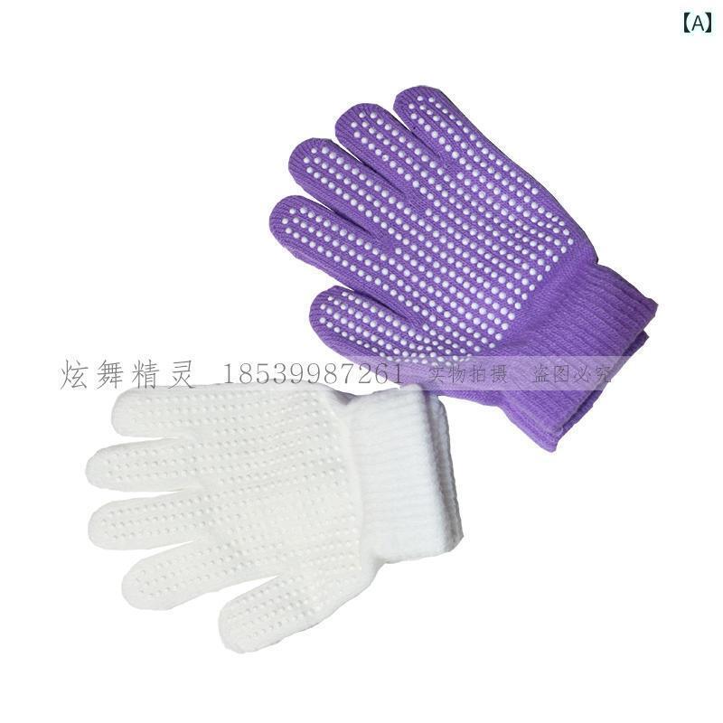 フィギュア　スケート　トレーニング ダンシング エルフ スケート ニット 手袋 滑り止め ファッション ホット ラインストーン 厚手 暖かい マルチ カラー フル フィンガー a 674