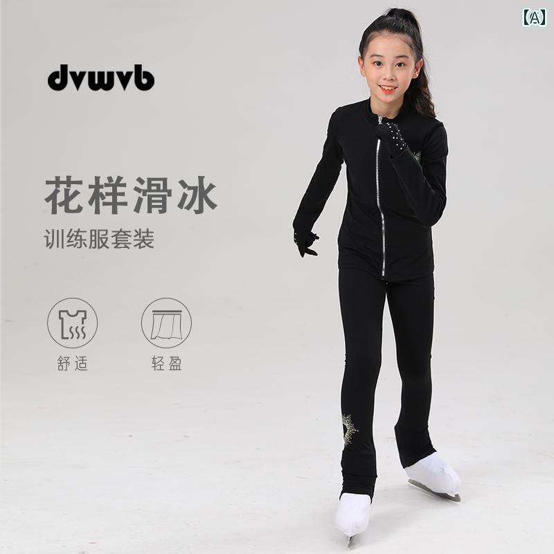フィギュア　スケート　トレーニング フィギュア スケート 暖かい トレーニング 服 アップグレード 生地 子供 大人 レディース スーツ A 1