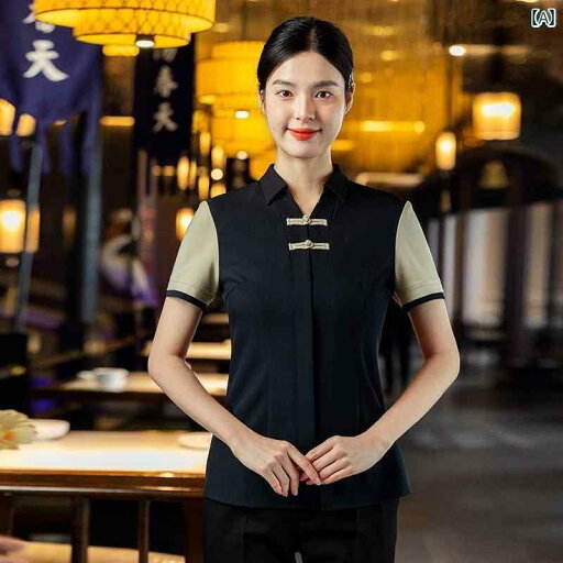 作業着 ウェイター スタッフ 寄付 服 レストラン ウェイター 中華 風 半袖 ケータリング ホテル 火 鍋 作業着 スーツ 夏 作業着 ウェイター スタッフ 寄付 服 レストラン ウェイター 中華 風 半袖 ケータリング ホテル 火 鍋 作業着 スーツ 夏