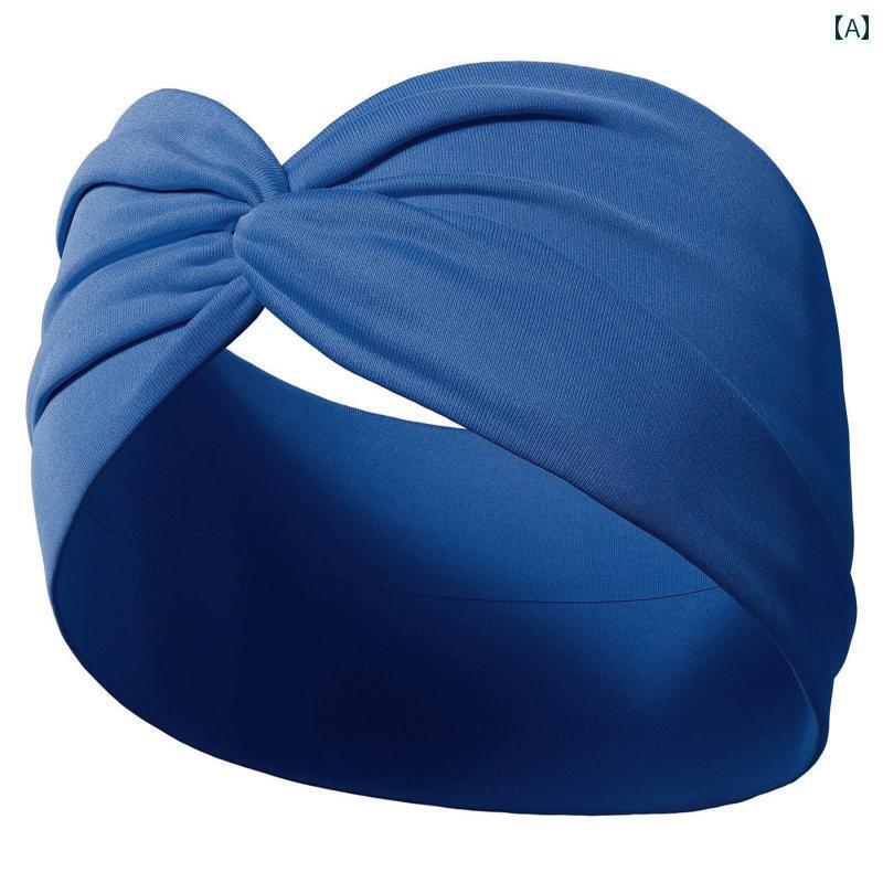 ターバン　帽子　スカーフ と アメリカン ソリッドカラーの レトロ 絞り 染め 弾性 クロス ヘッド バン..