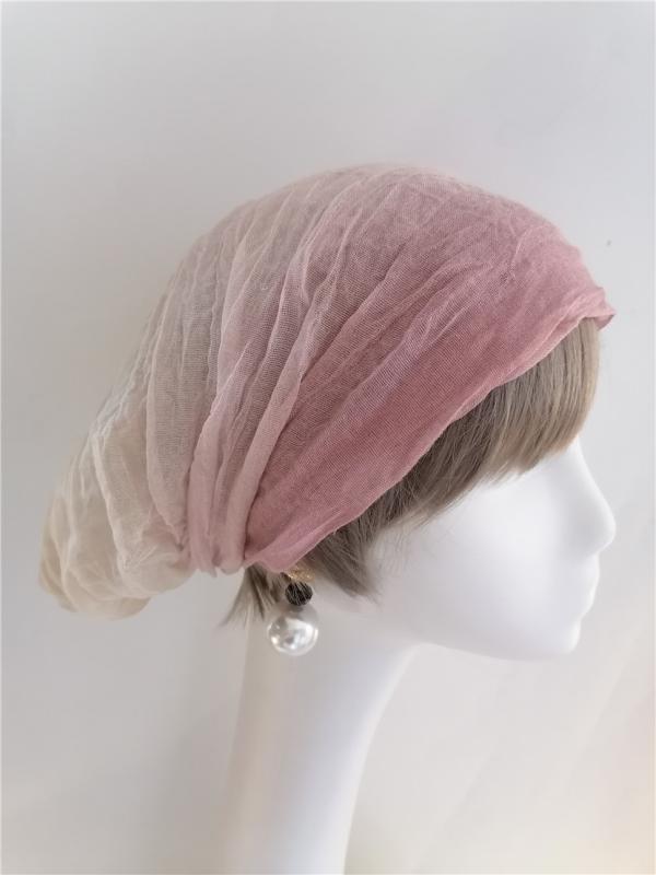 ターバン 帽子 スカーフ ユアンさんの 2つの 用途を 持つ ターバンは 狭くすると ヘッド バンドに なり 下に 引っ張ると 帽子にも なります。 桜 ピンク...