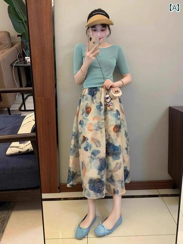 レディース　カジュアル　ファッション のの 美しい スーツ 2025 夏の ファッション 高級 油絵 プリン..