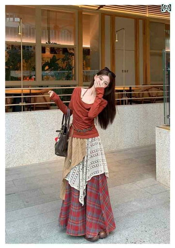レディース カジュアル ファッション ファン トム フェアリー 春 韓国 衣装 ツーピース セット ホルター Tシャツ フェイク チェック スカート レディース カジュアル ファッション ファン トム フェアリー 春 韓国 衣装 ツーピース セット ホルター Tシャツ フェイク チェック スカート