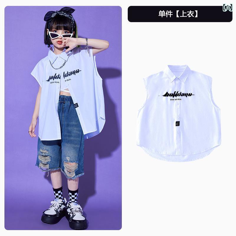 子供服　ダンス　ヒップホップ 子供の ストリート ダンスな 服 女の子 パフォーマンス ヒップ ホップ シャツ 子供 ハイオ 男の子 スーツ