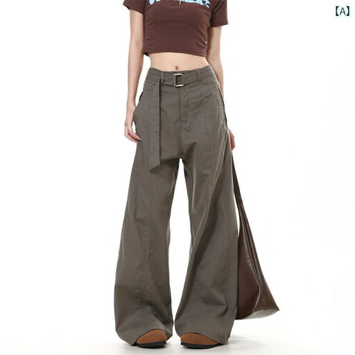 ストレート ジーンズ パンツ ARKU アメリカン クリーン フィット カーブ スプリット ベルト ワイド レッグ パンツ 男女兼用 レトロ ストレート カジュアル スーツ ストレート ジーンズ パンツ ARKU アメリカン クリーン フィット カーブ スプリット ベルト ワイド レッグ パンツ 男女兼用 レトロ ストレート カジュアル スーツ