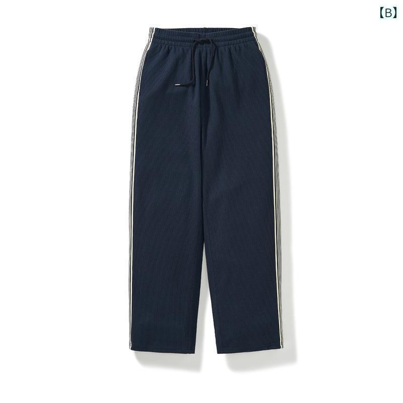 ストレート　ジーンズ　パンツ 714 street レトロ スポーツ テクスチャー ド ウェビング スウェットパンツ メンズ 2025 春 ストレート カジュアル パンツ