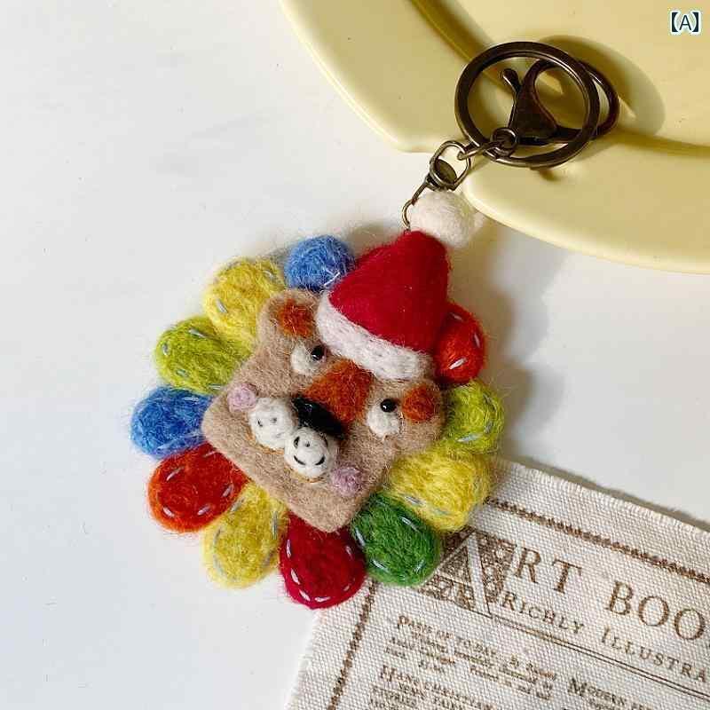 ぬいぐるみ アクセサリー かわいい 新 韓国 ウール フェルト ライオン キング かわいい ブローチ コート セーター スカーフ アクセサリー クリスマス ギフ...