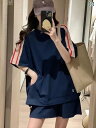 レディース 半袖 ショート 300 ジン 大きめ サイズ 夏 ゆったり カジュアル スポーツ スーツ レディース 半袖 Tシャツ ショート パンツ ツーピース