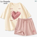 レディース 半袖 ショート ラシャペル スポーツ スーツ レディース 夏 2025 カジュアル 半袖 ショート パンツ 夏服 Xの 完全な セット