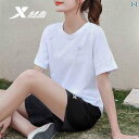 レディース 半袖 ショート Xtep スポーツ レディース スーツ アウトドア プロ ランニング シャツ 春 半袖 ショート パンツ 2点 セット 薄手 速乾 ...
