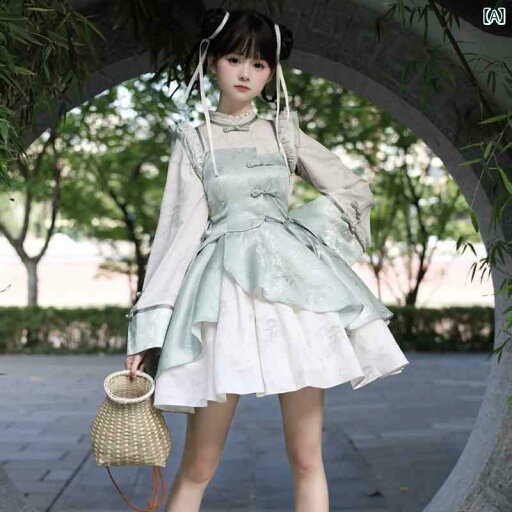 レディース シャツ カジュアル チャイナ風 民族 風の チャイナ ドレス Zhuyao ロリータ 漢 注目 要素 漢服 ロリータガール レディース シャツ カジュアル チャイナ風 民族 風の チャイナ ドレス Zhuyao ロリータ 漢 注目 要素 漢服 ロリータガール