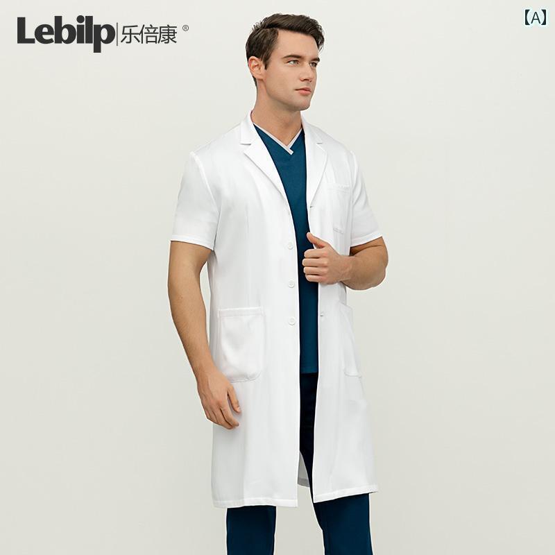 作業服　ワークウェア　ユニセックス ルベ コンの 白衣は 男女の 医学 生に 伸縮性の ある 実験 室用 ..