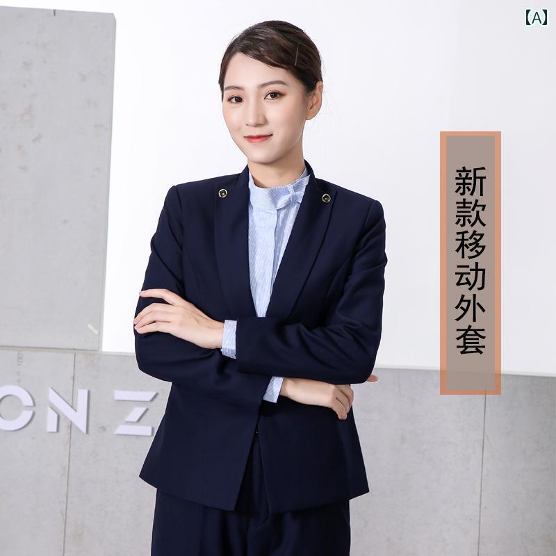 作業服　ワークウェア　ユニセックス 中国 移動 作業着 女性 春秋 スーツ ジャケット ビジネス ホール ..