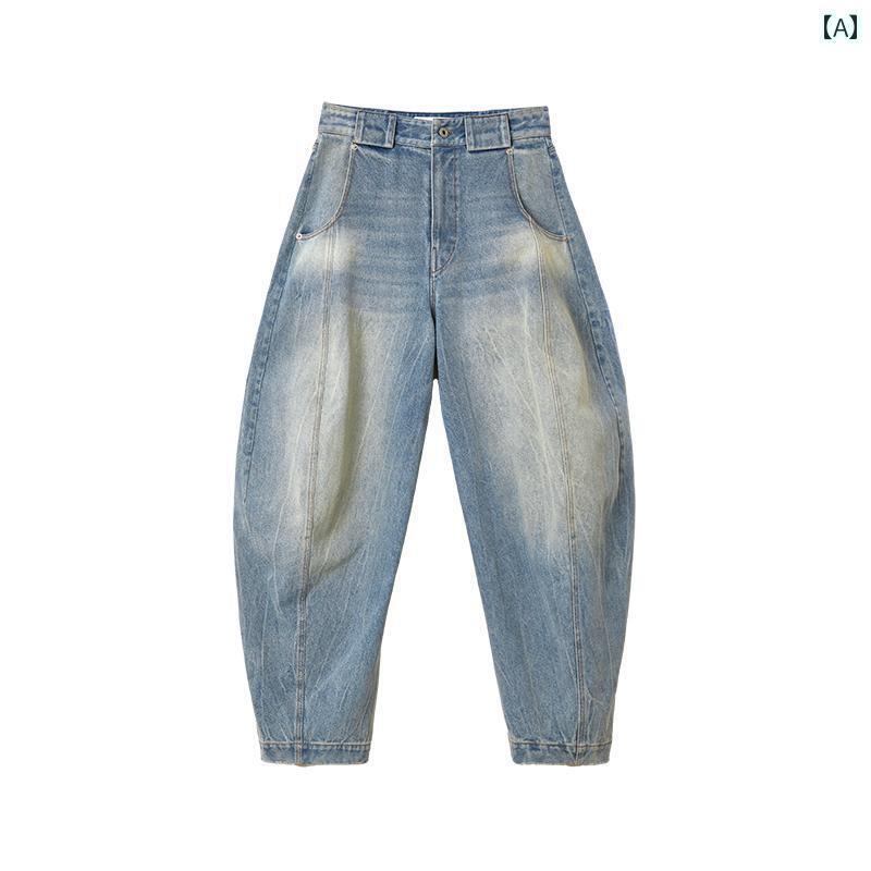 メンズ　カジュアル　ファッション OPICLOTH / OPIC ヴィンテージウォッシュ 加工 ダメージ 枝の 質感 マチェーテ 風 ゆったり シルエット カジュアル デニムパンツ