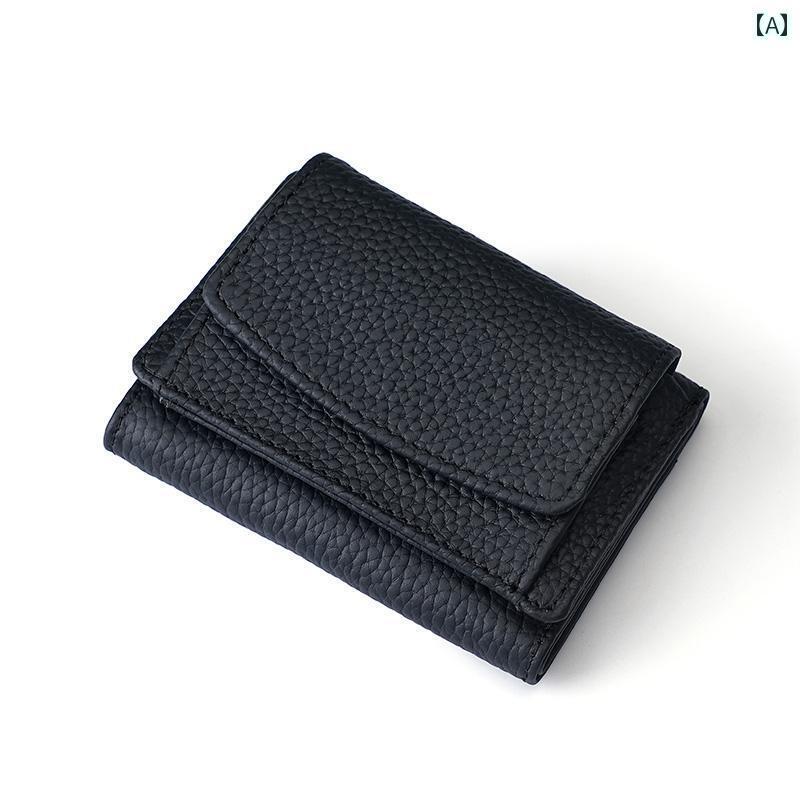 マネー　クリップ　財布 松岡 E レディース 革 小さい 財布 RFID小銭入れ ミニ ショート小銭入れ クロス