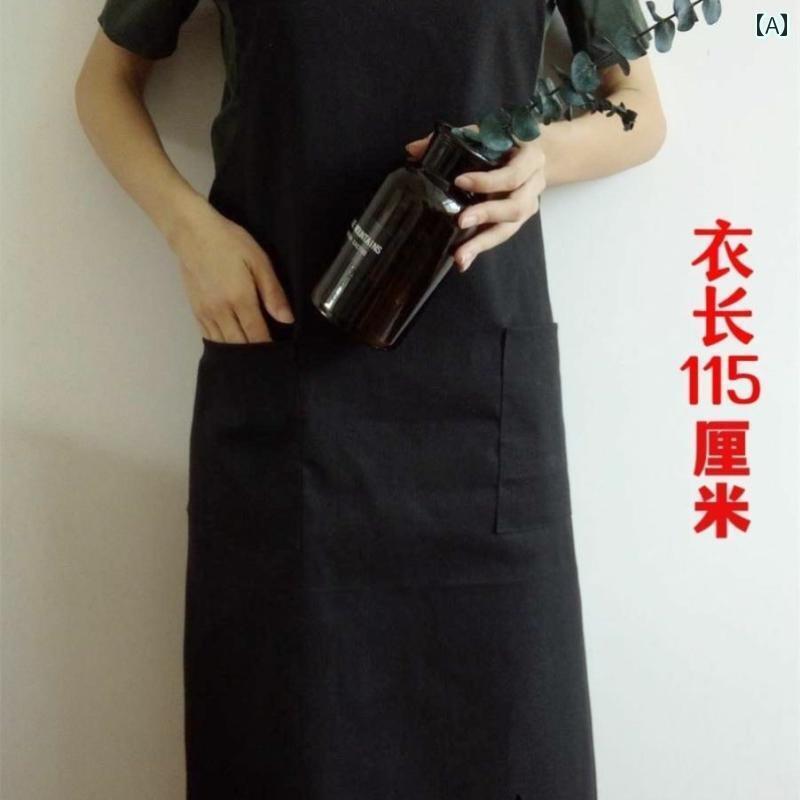 調理用 エプロン 料理 芸術的な 肩 膝丈の ストラップ 厚手 防水と 速乾の ある コーヒー ショップの ミルクティー 絵画 フラワーアート 陶芸 メンズ レディースの エプロン