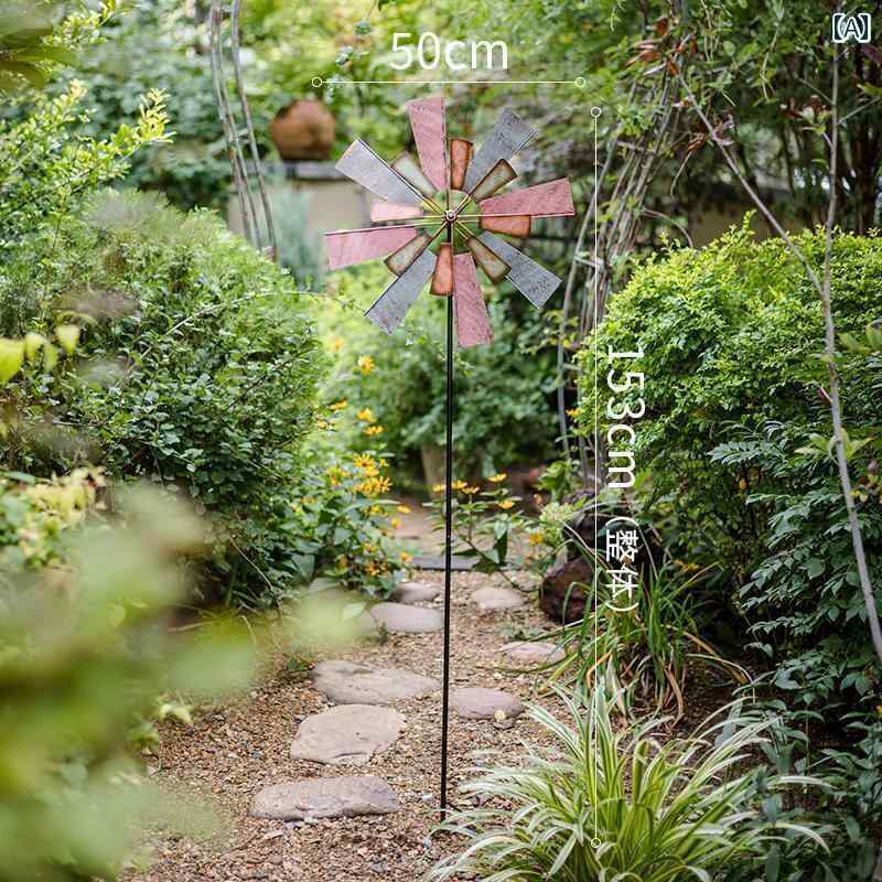 装飾　飾り　ディスプレイ Juhan 鉄製 回転 風車 装飾 庭 中庭 屋外 バルコニー 造園 装飾品 フロア
