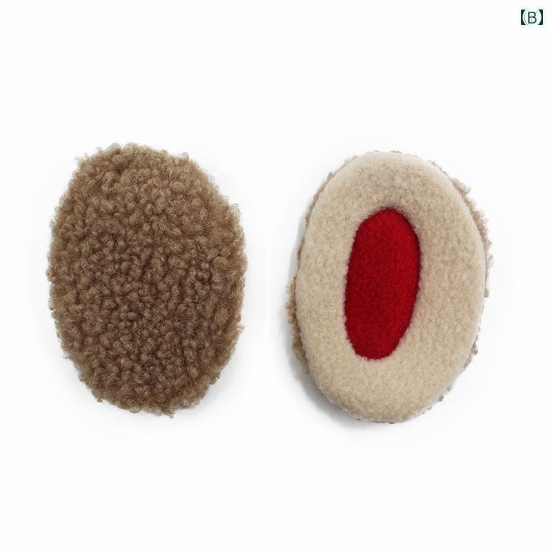 耳あて　イヤーマフ　かわいい 冬用 暖かい ラムスキン イヤーマフ 男女兼用 分割 式 子供用 防寒用 ふわふわ 耳 カバー 2