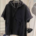 カップル ユニセックス ウェア 特大 サイズ 300 斤 フード付き 半袖 日焼け防止 Tシャツ 男女兼用 夏 商品 不規則 ジッパー トップ