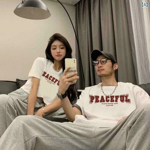 カップル ユニセックス ウェア カップルの Tシャツ 夏 2025 半袖 ドーパミン 衣装 へそ 出し全 セット カップル ユニセックス ウェア カップルの Tシャツ 夏 2025 半袖 ドーパミン 衣装 へそ 出し全 セット