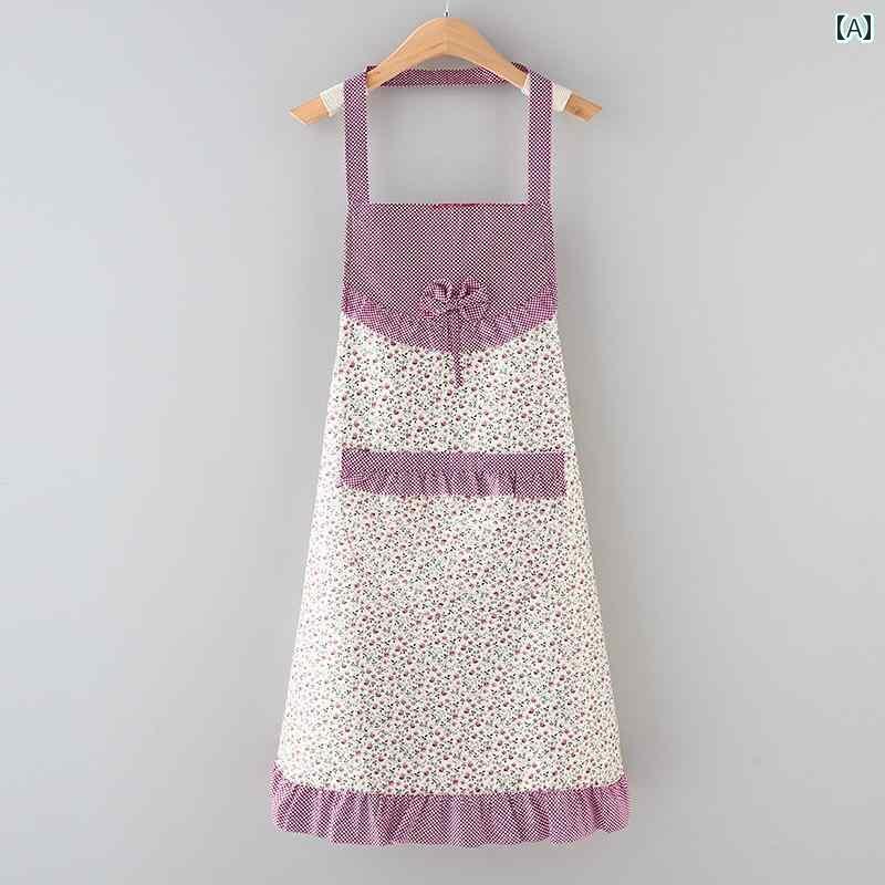 エプロン おしゃれ ママ 家庭用 キッチン用 ホルター エプロン 油 汚れ 防止 耐摩耗 作業着 な新 スタイル 花柄の かわいい ウエスト コート