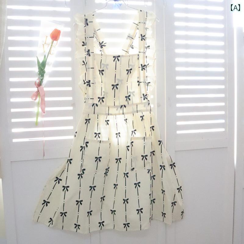 エプロン　おしゃれ　ママ 綿 エプロン ホーム キッチン ファッション かわいい プリンセス スタイル ..