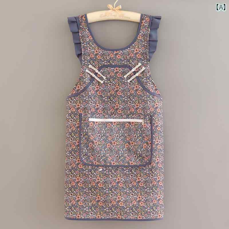 エプロン　レディース　おしゃれ キャンバス 生地 家庭用 キッチン 調理用 ベスト エプロン 作業用 ノースリーブ 耐摩耗用