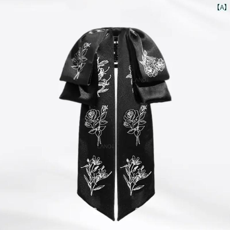 アクセサリー　ピン　ヘア チャイナ風 の レトロ ロング リボンの リボン クリップ エレガントな スーパー フェアリーの 後ろ髪 半分 結ぶ ヘア ピン 万能 アクセサリー