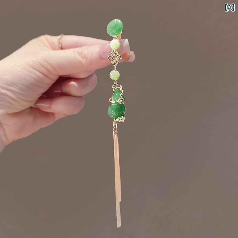 アクセサリー　シュシュ　ピン チャイナ風 如意 福 羅 ダブル フル チャイナ プレス前 立て ペンダント レディース ハイエンド ブローチ タッセル 漢服 馬面 スカート アクセサリー