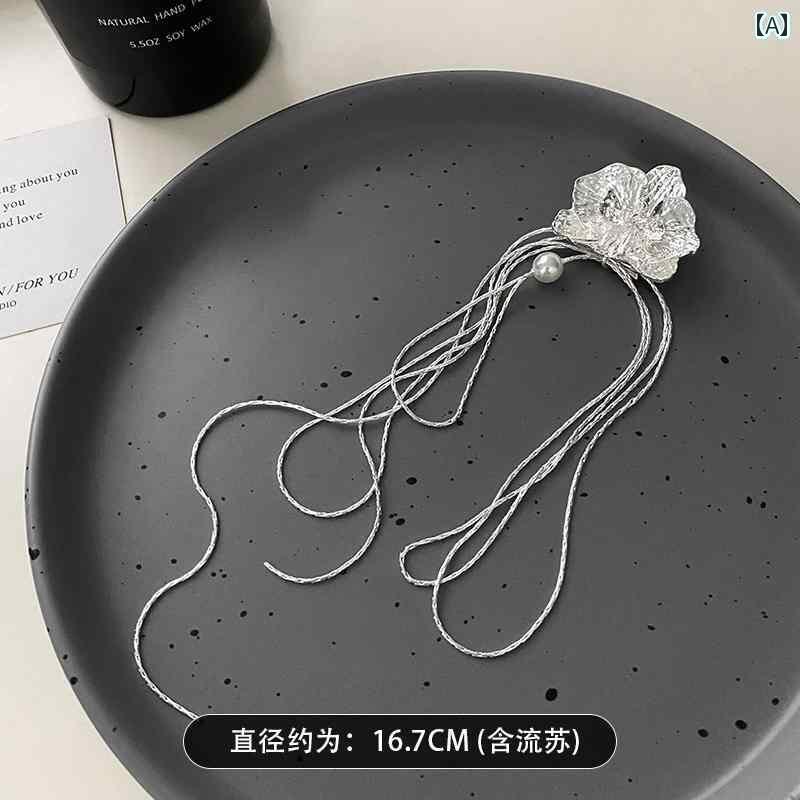 アクセサリー　ピン　ヘア の 装飾 不規則な 質感の タッセル フラワー ブローチ 女性用 イン コール スタイル ピン センス