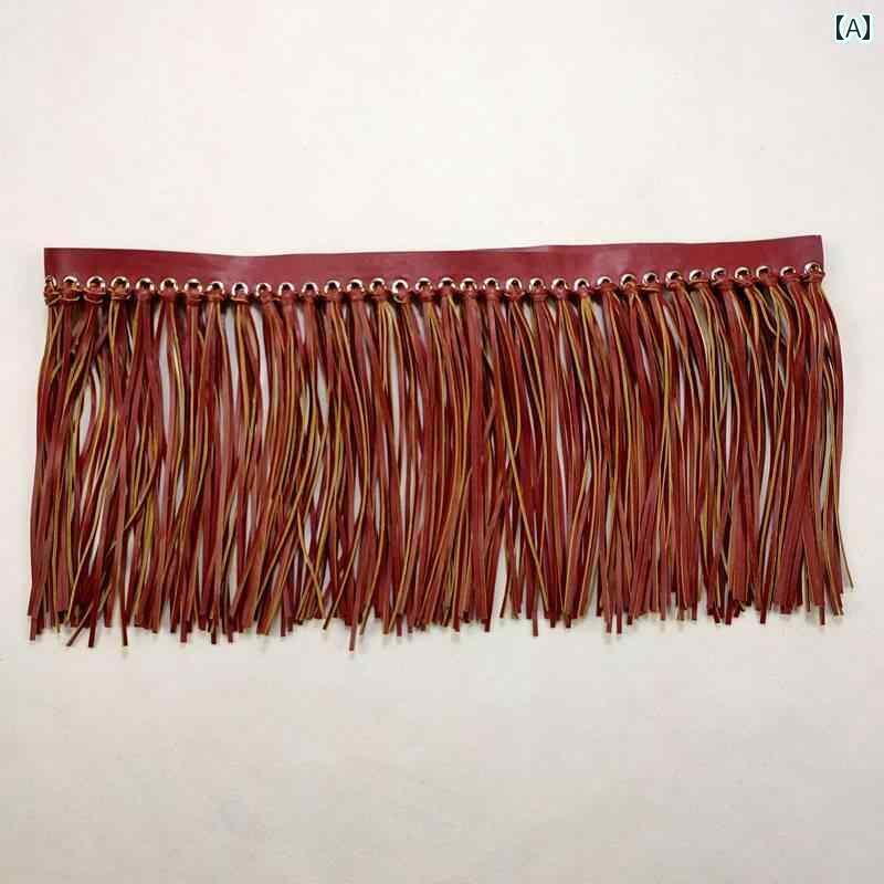 アクセサリー タッセル ピン 衣服 アクセサリー レース 両面 レザー 複合 タッセル 列 PU イミテーション 手 結び 吊り