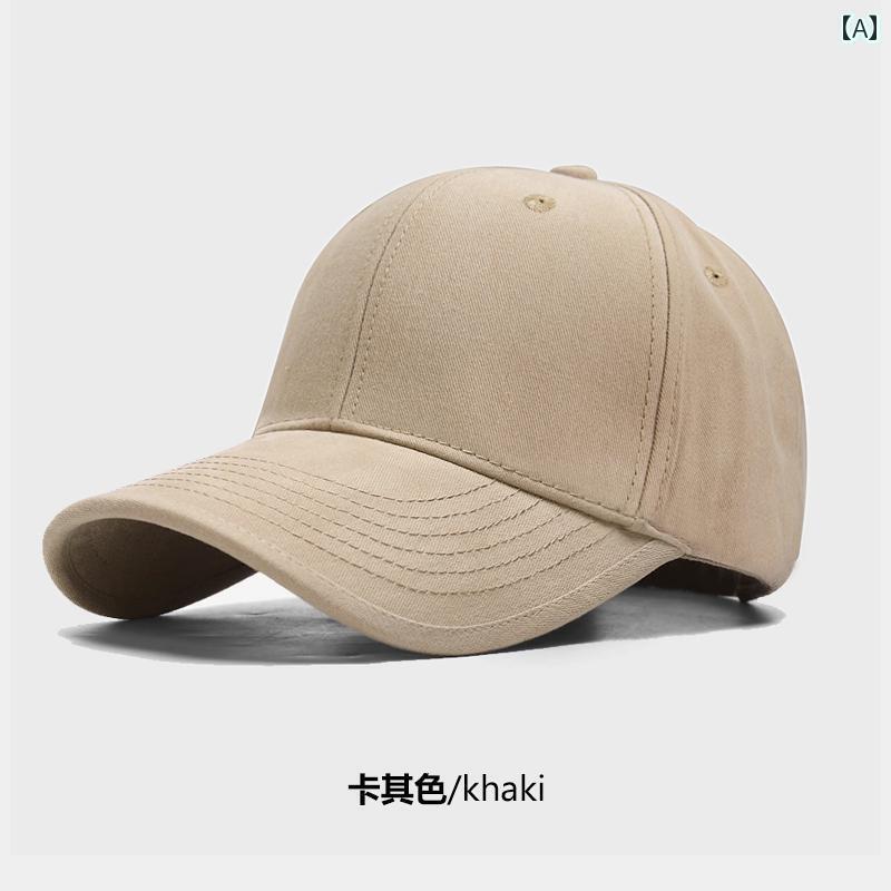 メンズ　帽子　キャップ 帽子の 大きい 頭囲は 小さい 顔を 見せる ハード トップの 野球帽 レディース つば 広 顔 拡大 して 深めの ダックビル キャップの 男性に 適しています