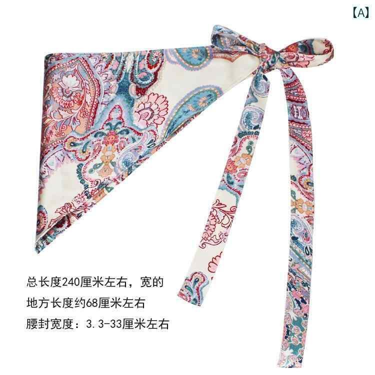 レディース　ベルト　チェーン 生地 ウエスト ベルト 高級 ボヘミアン 民族 風 レディース トライアン..