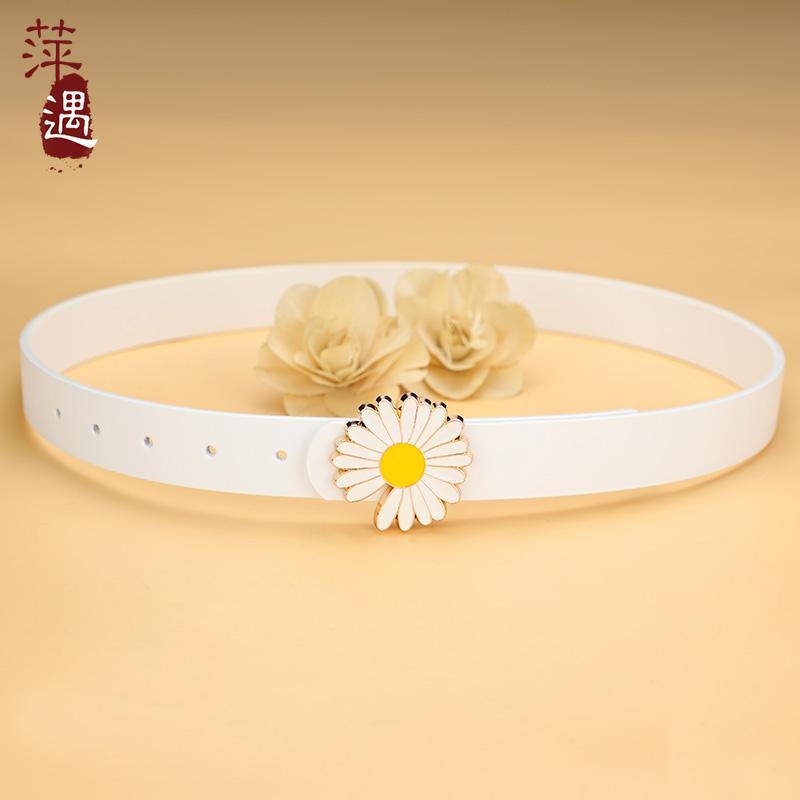 レディース　ベルト　チェーン ベルト レディース 革 牛革 おしゃれ ホワイト 夏 装飾 スカート ジーンズ イン スタイル