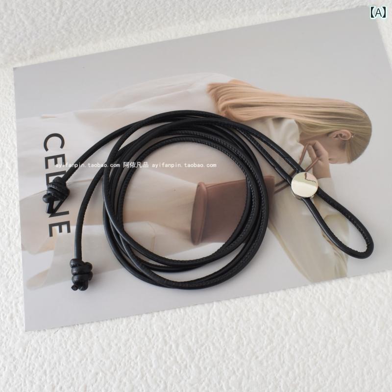 レディース　ベルト　チェーン 夏用の スカートと シャツに 合う レディース ソフト レザーベルトな 装..