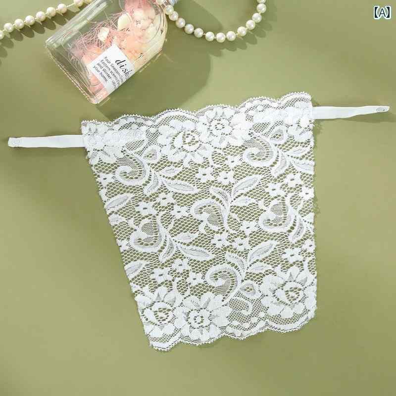 ブラ　レース　下着 Vネック 露出 防止 アーティファクト フェイク カラー ワンピース シームレス レー..