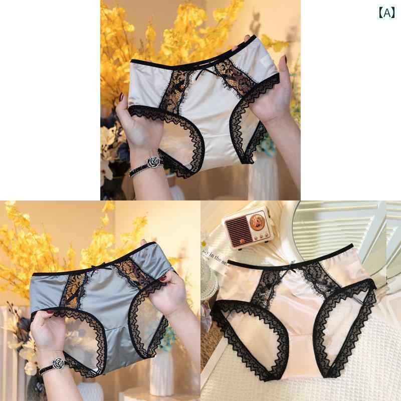 ブラ　レース　下着 女性用 レース パンティー 2025年 サテンステッチ ウエスト ブリーフ 女の子用 マルベリー シルク クロッチ 通気性 肌に 優しい