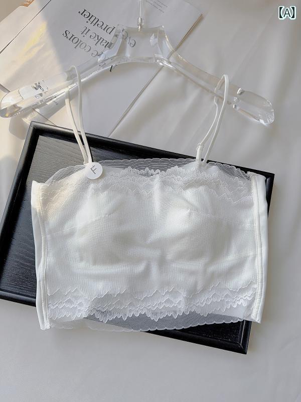 下着　レース　レディース ウサギの 耳の 露出 防止 チューブ トップ 下着 大きい 胸と 小さい レース..