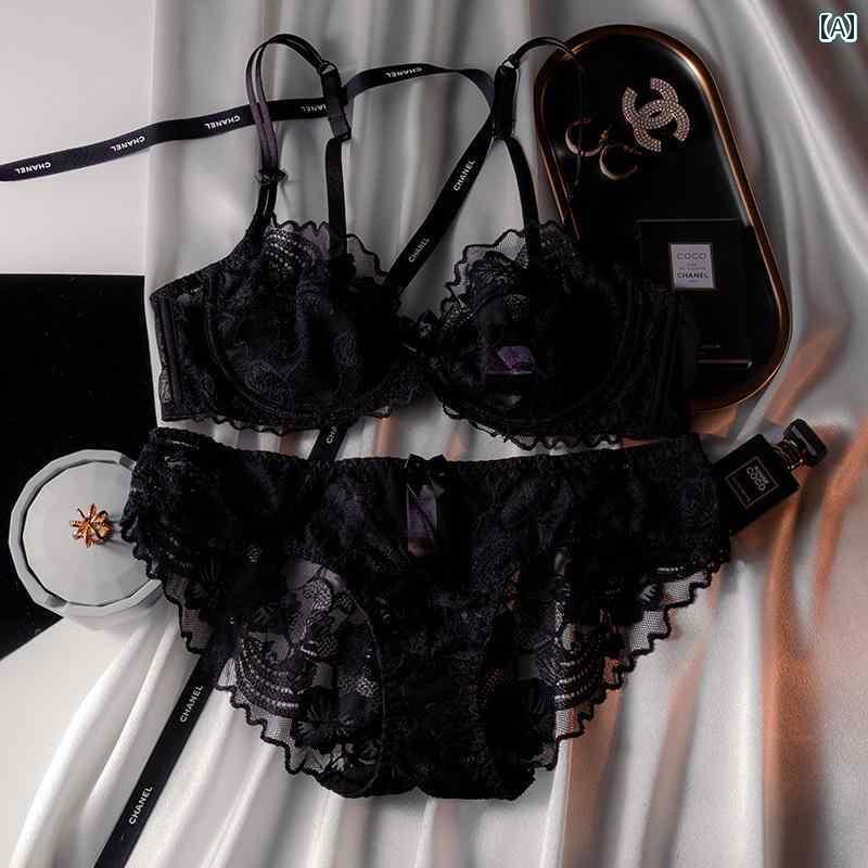 下着　レース　レディース ガール ビューティーハウス パープル セクシー レース 下着 レディース 大き..