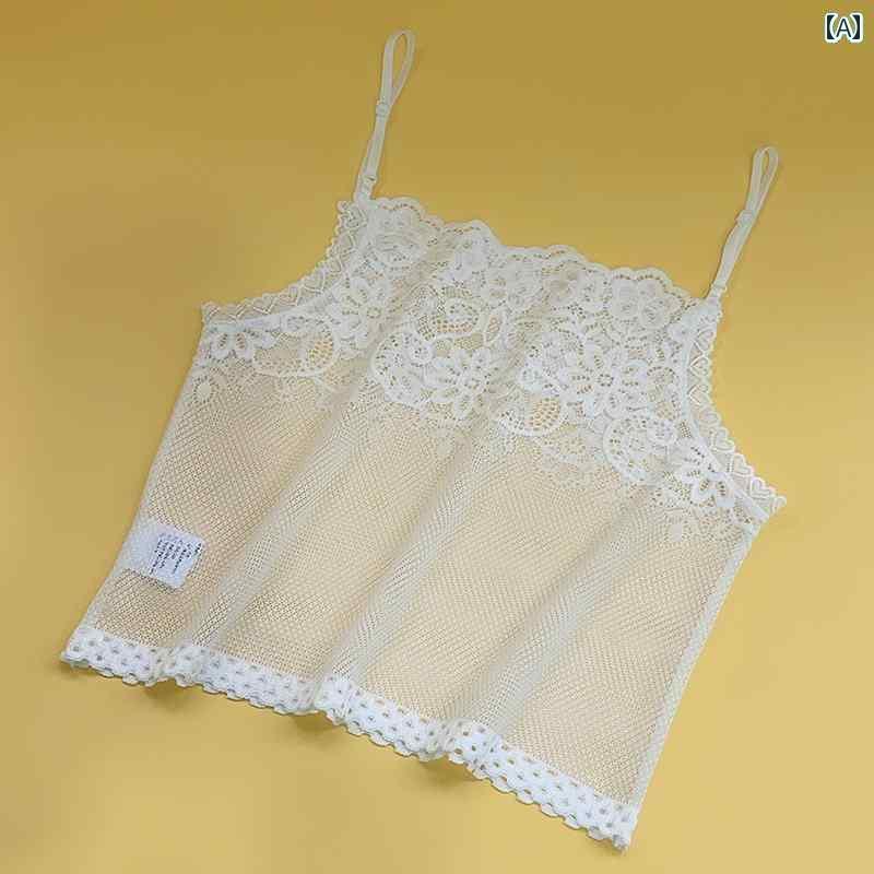 下着　レース　レディース 夏の 露出を 防ぐ レース チューブ トップ 薄手 ローネック 胸 カバー 布 下..
