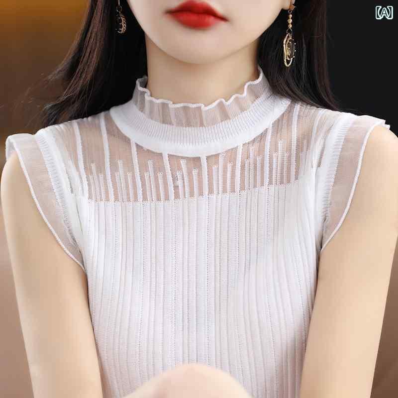 女性　下着　薄型 アウトレット カウンター の 美しい ベース シャツ ホワイト レースキャミソール 女..