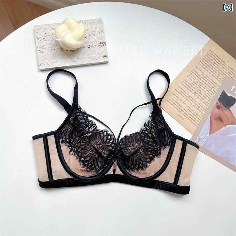 ランジェリー　下着　レース 大きい 胸と 小さい 魅惑的 の レディース フランスの レースの 下着 ブラ..