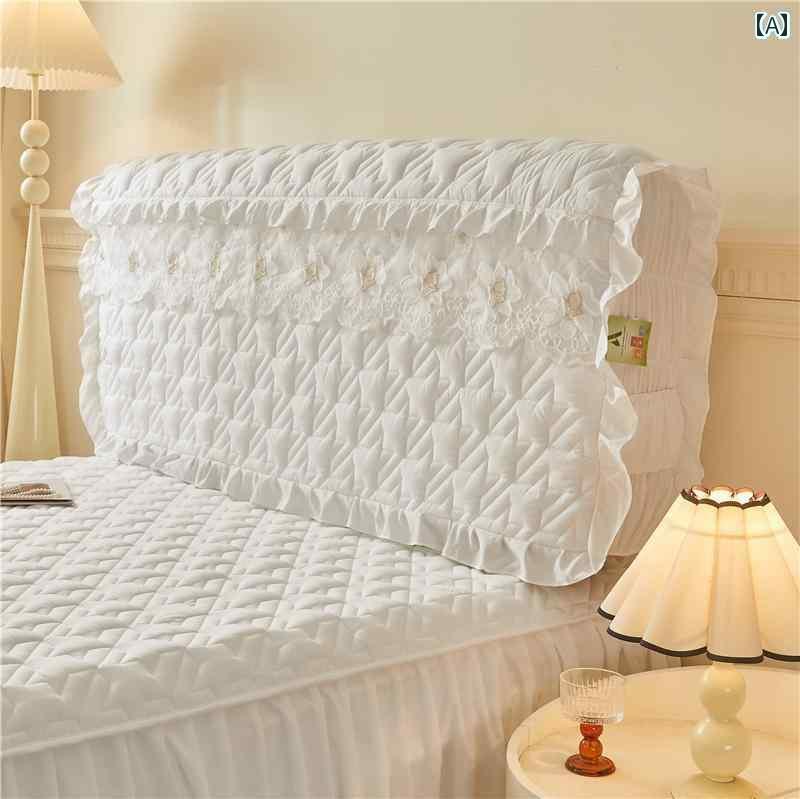 ベッド カバー 2025 オールインクルーシブ ベッド ヘッド カバー ユニバーサル コットン 高級 レザーウッド バックレストカバー ソフト レース 保護