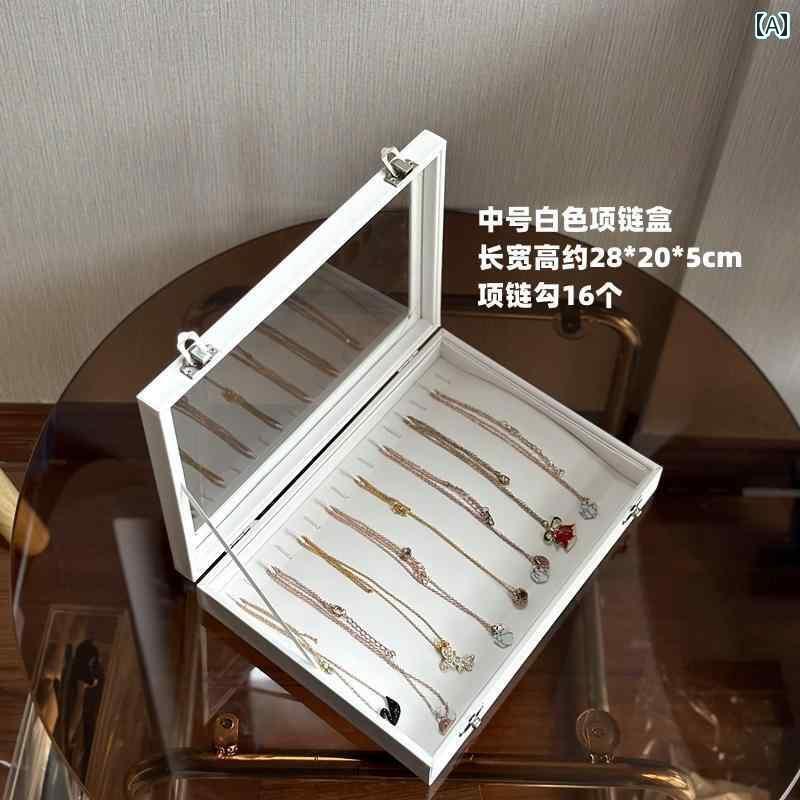 ケース　革　収納 ブレスレット 指輪 ネックレス アクセサリー ディスプレイ 小道具を 保管 する大容量..