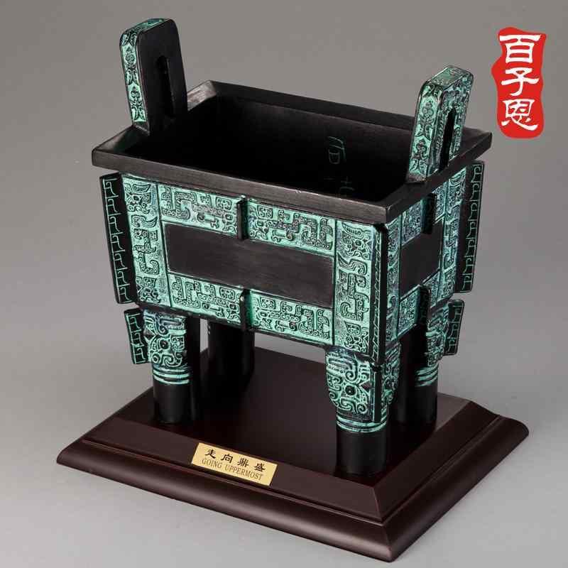 アンティーク 雑貨 DIY Simuwu 四角い 三脚 飾り 中国 青銅 オフィス リビング ルーム 装飾 ギフト コレクション