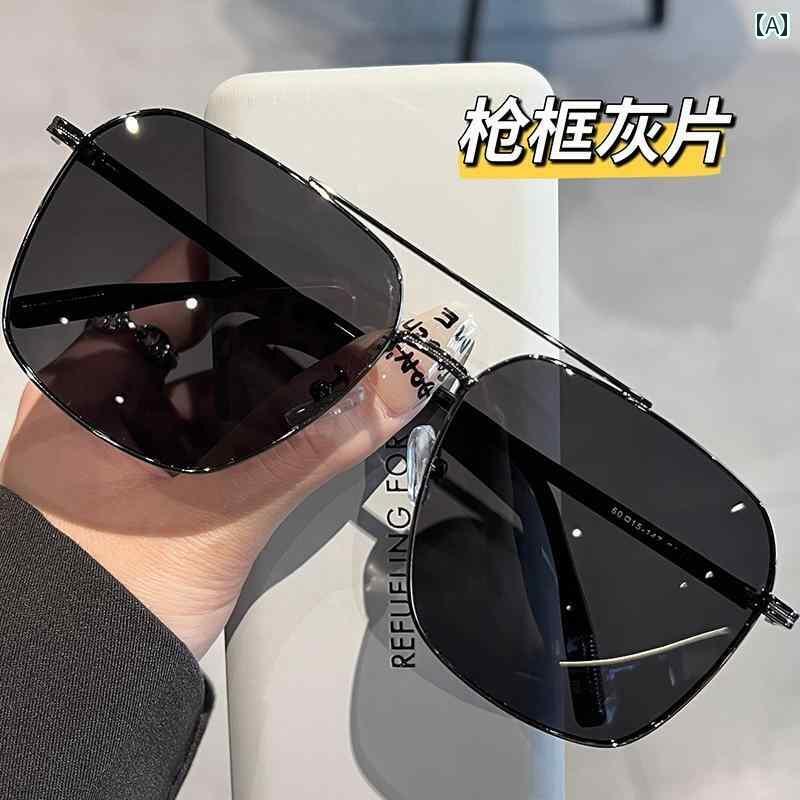 サングラス　おしゃれ　ゴーグル メンズ アビ エーター ダブル ブリッジ サングラスは 近視用の な ラージ フレーム 偏光 ドライビング サングラスを 装備 できます。