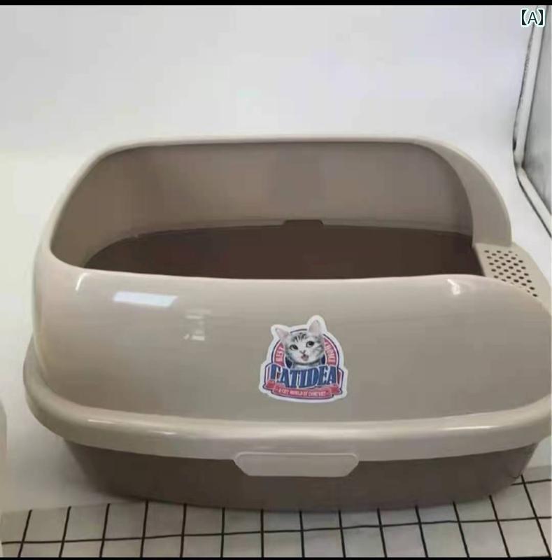 猫 トイレ ボックス 猫用 Leshi トイレ ボックス ミディアム パン 8リットル 半 密閉 式 シャベル 猫 砂 付き