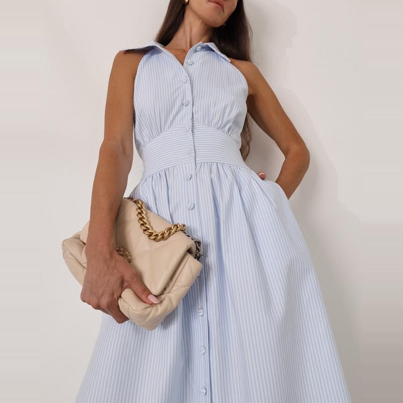 シャツ ワンピース レディース 2025年 レトロ フランス 春 夏の 新作 ファッション エレガント セクシーな オフショルダー シャツ ドレス ヘップバーン 風 ロング ストライプスカート