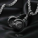 ペンダント ネックレス アクセサリー ヒップ ホップ ヘッドフォン ネックレス メンズ レトロ チタン スチール 韓国 ヘッド セット ペンダント ファッション...